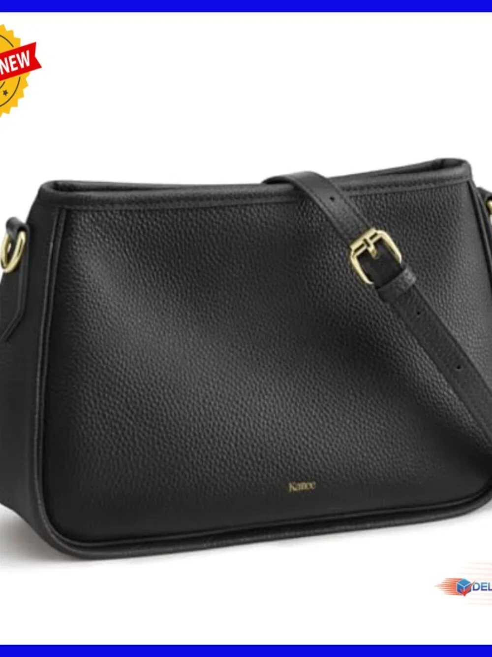 Medium Leather Hobo Crossbody Bag with 2 Removable Straps, Adjustable